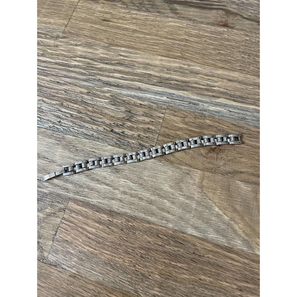 Sterling Silver 925 Vintage Modest Linked Bracelet Chain Clasp Unisex